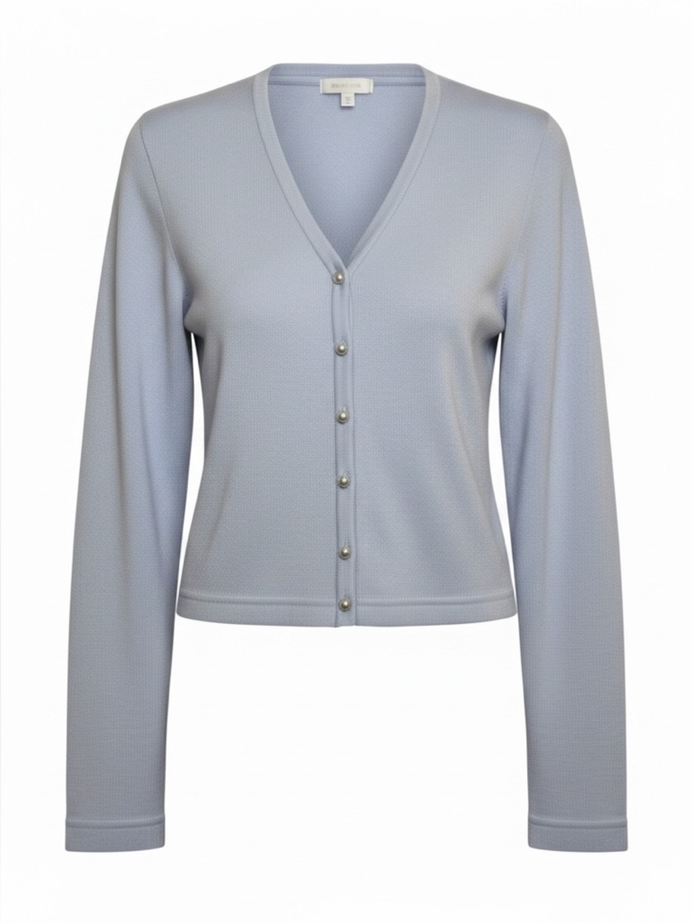 Vintage Lavender Knit Pearl Button Crop Cardigan Pale Purple Long Sleeve Fairy M